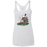 T-Shirts Heather White / X-Small Hilda Brown Women's Triblend Racerback Tank