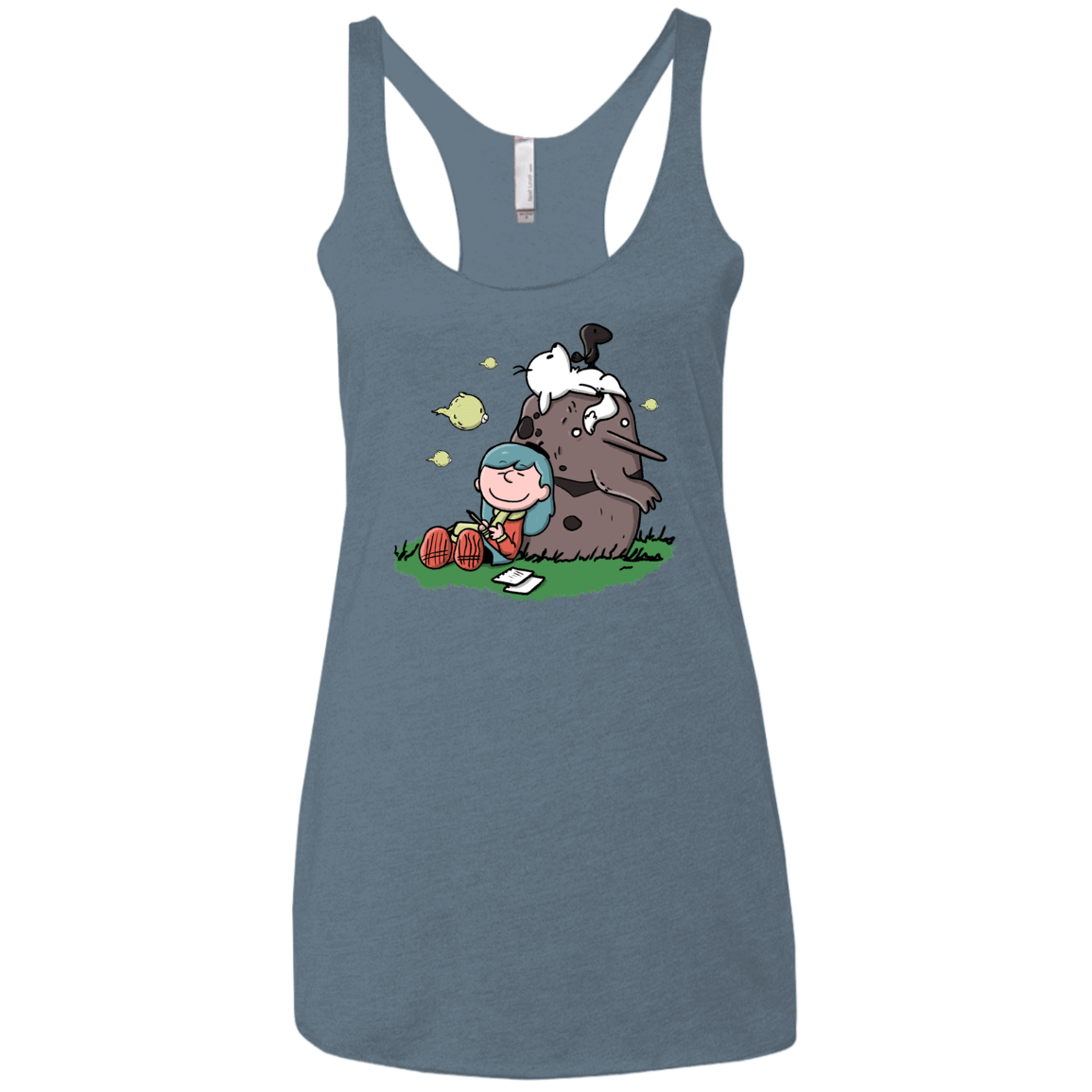 T-Shirts Indigo / X-Small Hilda Brown Women's Triblend Racerback Tank