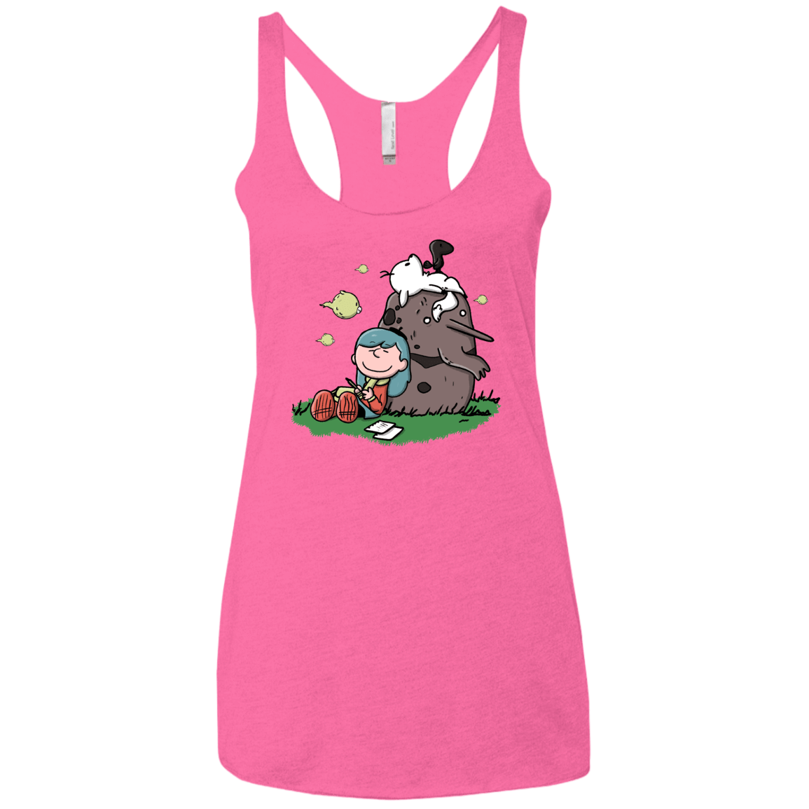 T-Shirts Vintage Pink / X-Small Hilda Brown Women's Triblend Racerback Tank