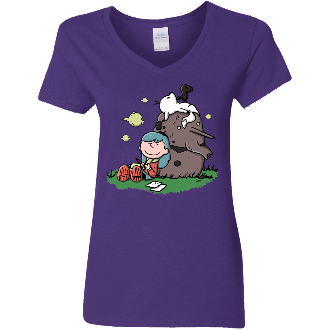 T-Shirts Purple / S Hilda Brown Women's V-Neck T-Shirt