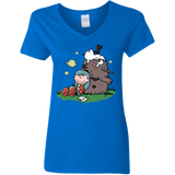 T-Shirts Royal / S Hilda Brown Women's V-Neck T-Shirt