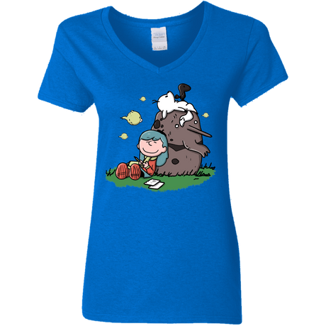 T-Shirts Royal / S Hilda Brown Women's V-Neck T-Shirt