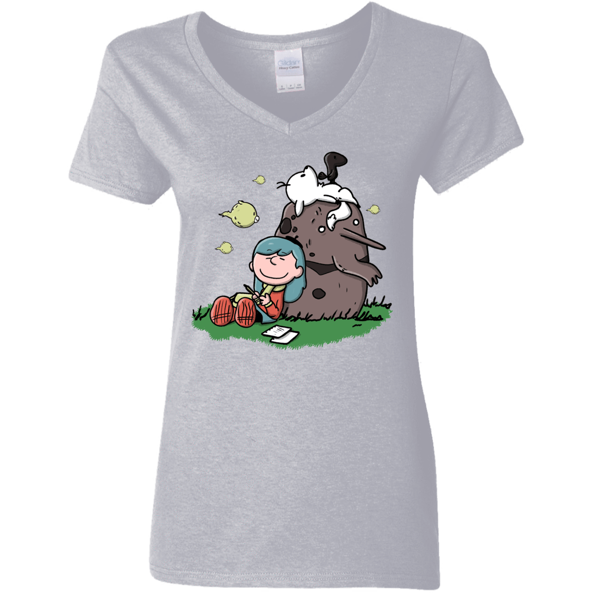 T-Shirts Sport Grey / S Hilda Brown Women's V-Neck T-Shirt