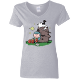 T-Shirts Sport Grey / S Hilda Brown Women's V-Neck T-Shirt