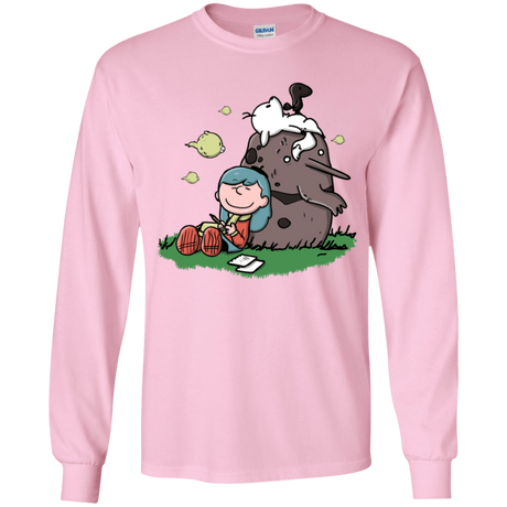 T-Shirts Light Pink / YS Hilda Brown Youth Long Sleeve T-Shirt
