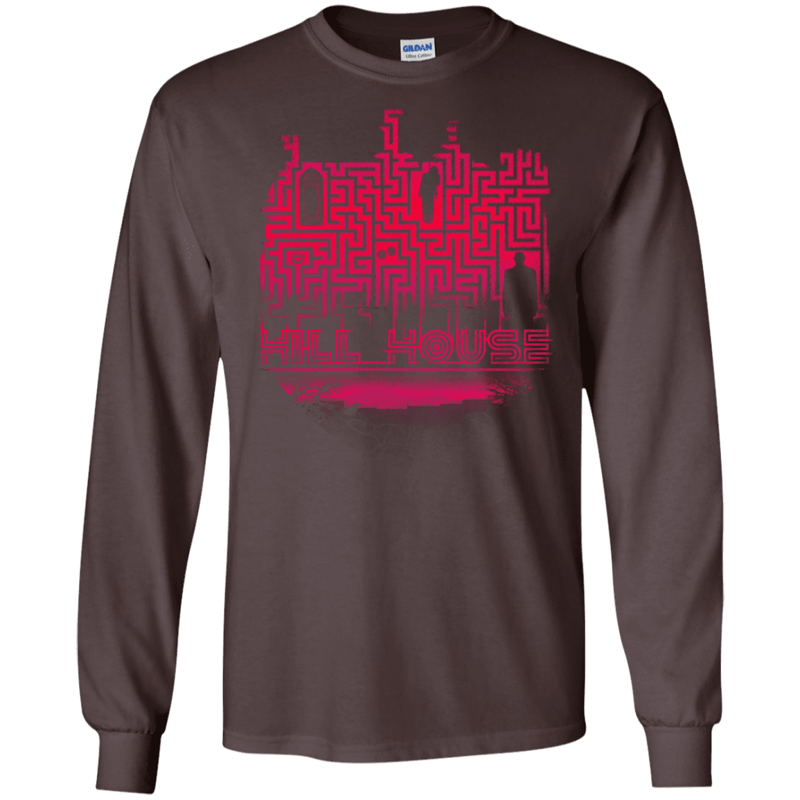 T-Shirts Dark Chocolate / S Hill House Silhouette Men's Long Sleeve T-Shirt