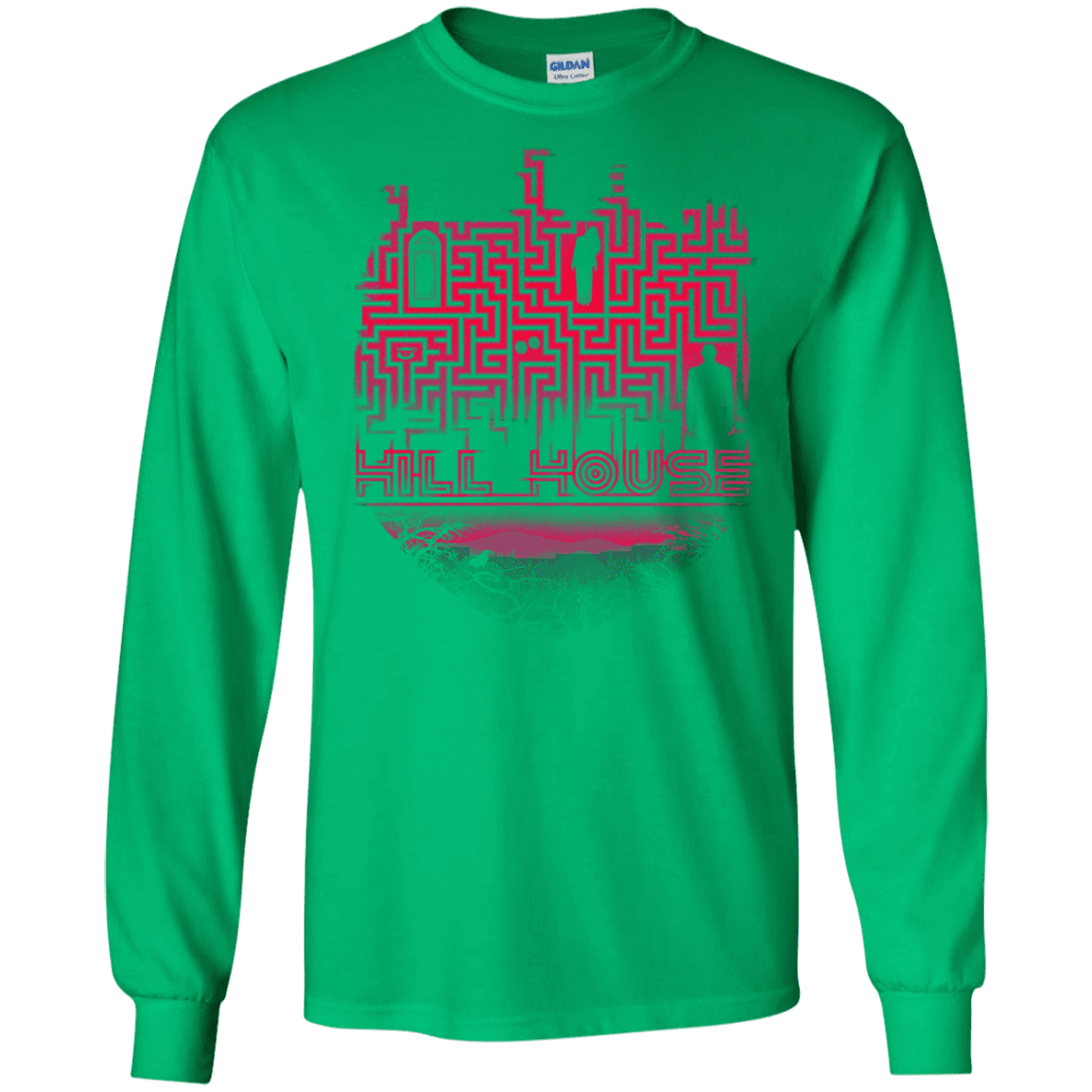 T-Shirts Irish Green / S Hill House Silhouette Men's Long Sleeve T-Shirt