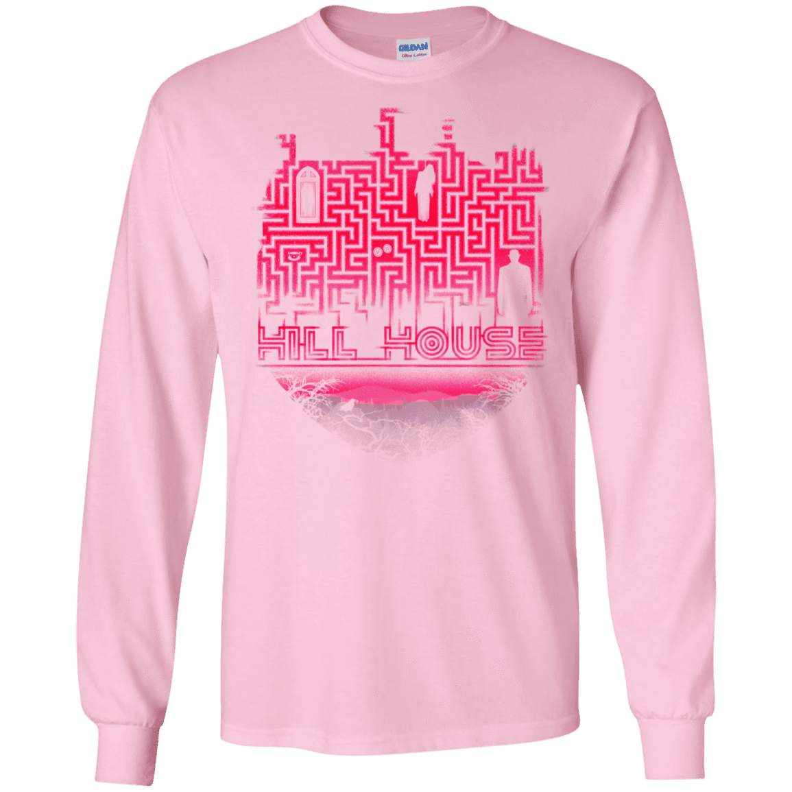 T-Shirts Light Pink / S Hill House Silhouette Men's Long Sleeve T-Shirt