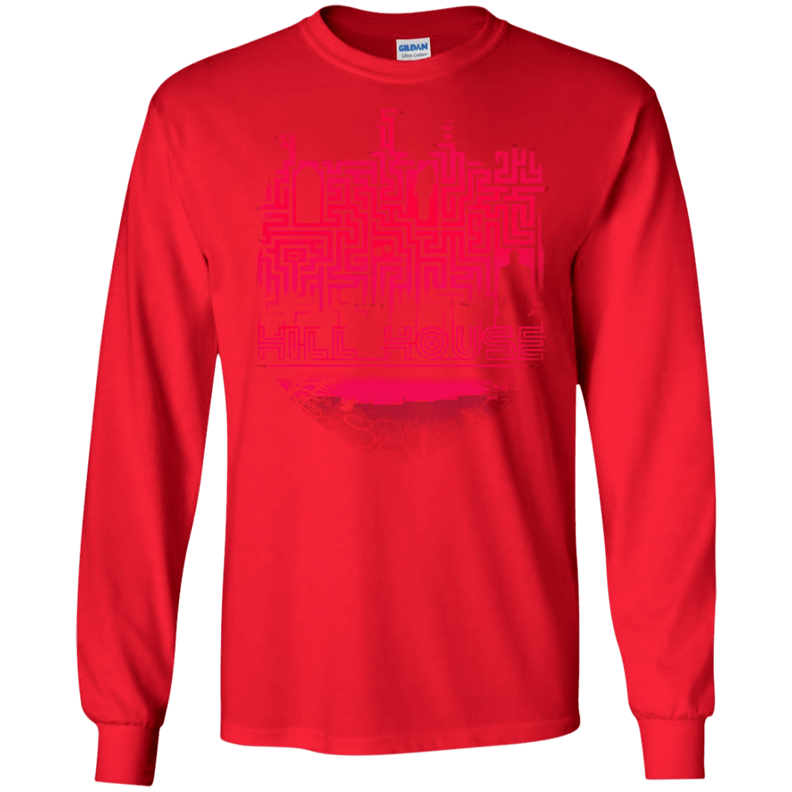 T-Shirts Red / S Hill House Silhouette Men's Long Sleeve T-Shirt