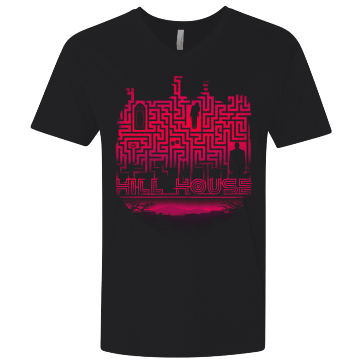 T-Shirts Black / X-Small Hill House Silhouette Men's Premium V-Neck