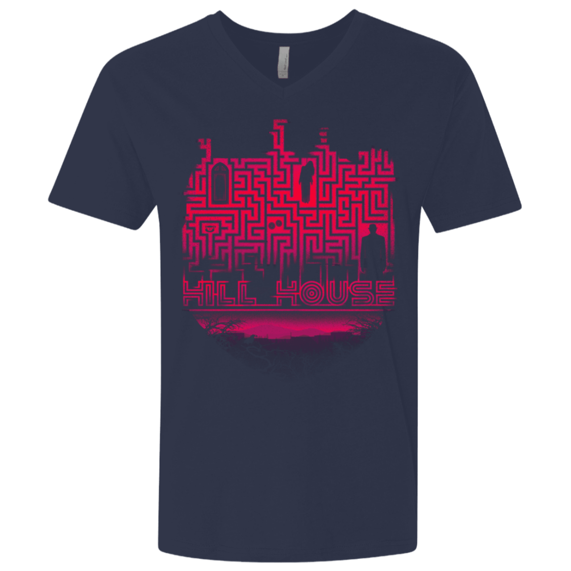 T-Shirts Midnight Navy / X-Small Hill House Silhouette Men's Premium V-Neck