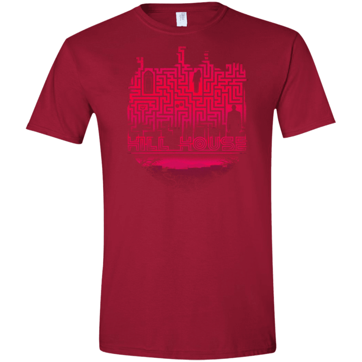 T-Shirts Cardinal Red / S Hill House Silhouette Men's Semi-Fitted Softstyle