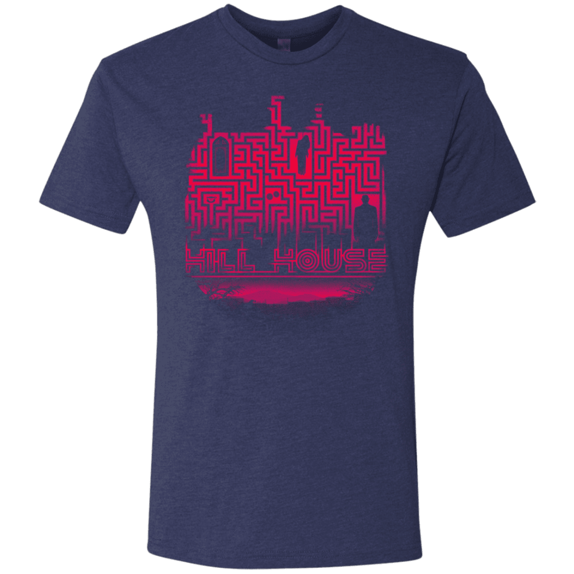 T-Shirts Vintage Navy / S Hill House Silhouette Men's Triblend T-Shirt