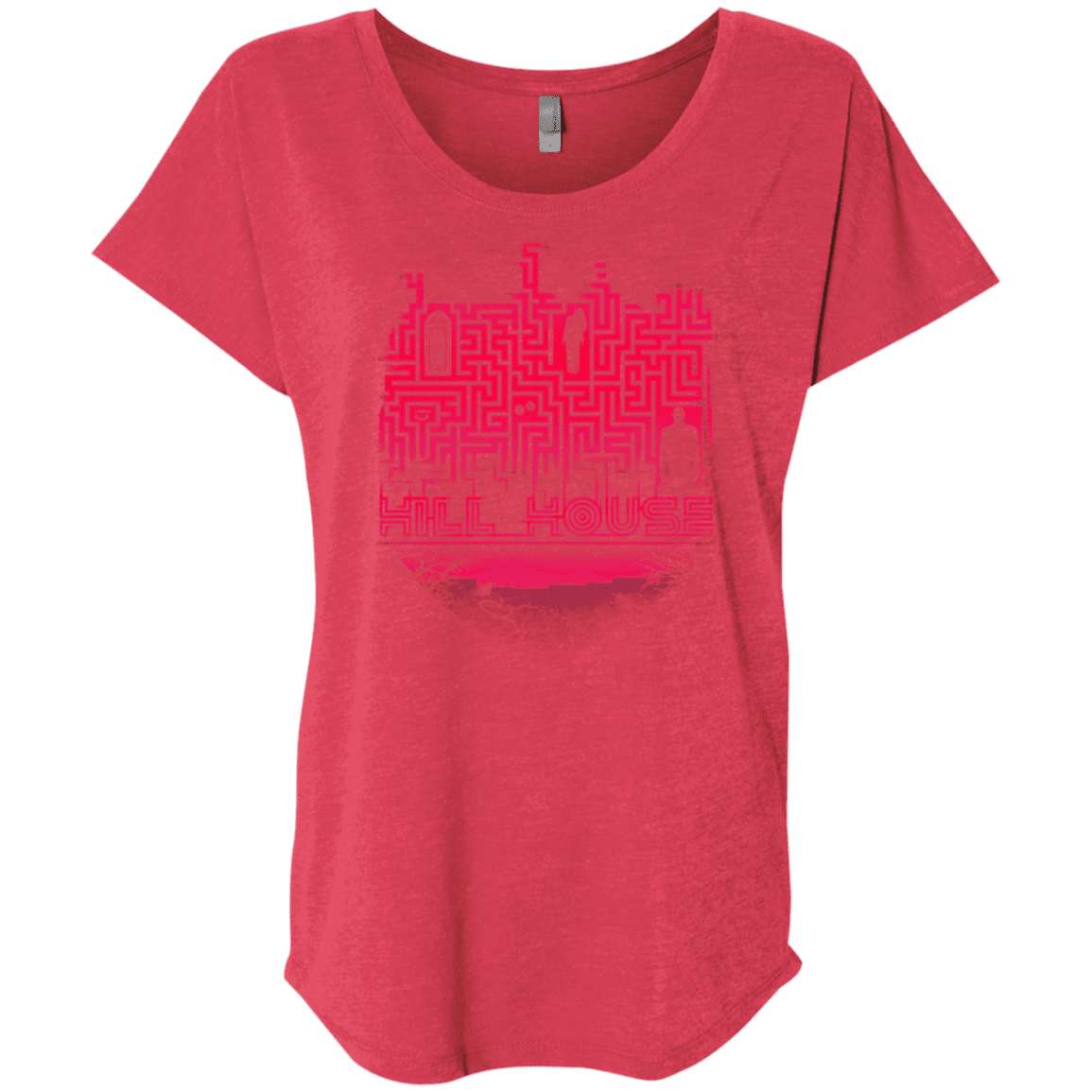 T-Shirts Vintage Red / X-Small Hill House Silhouette Triblend Dolman Sleeve