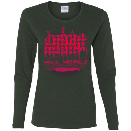 T-Shirts Forest / S Hill House Silhouette Women's Long Sleeve T-Shirt