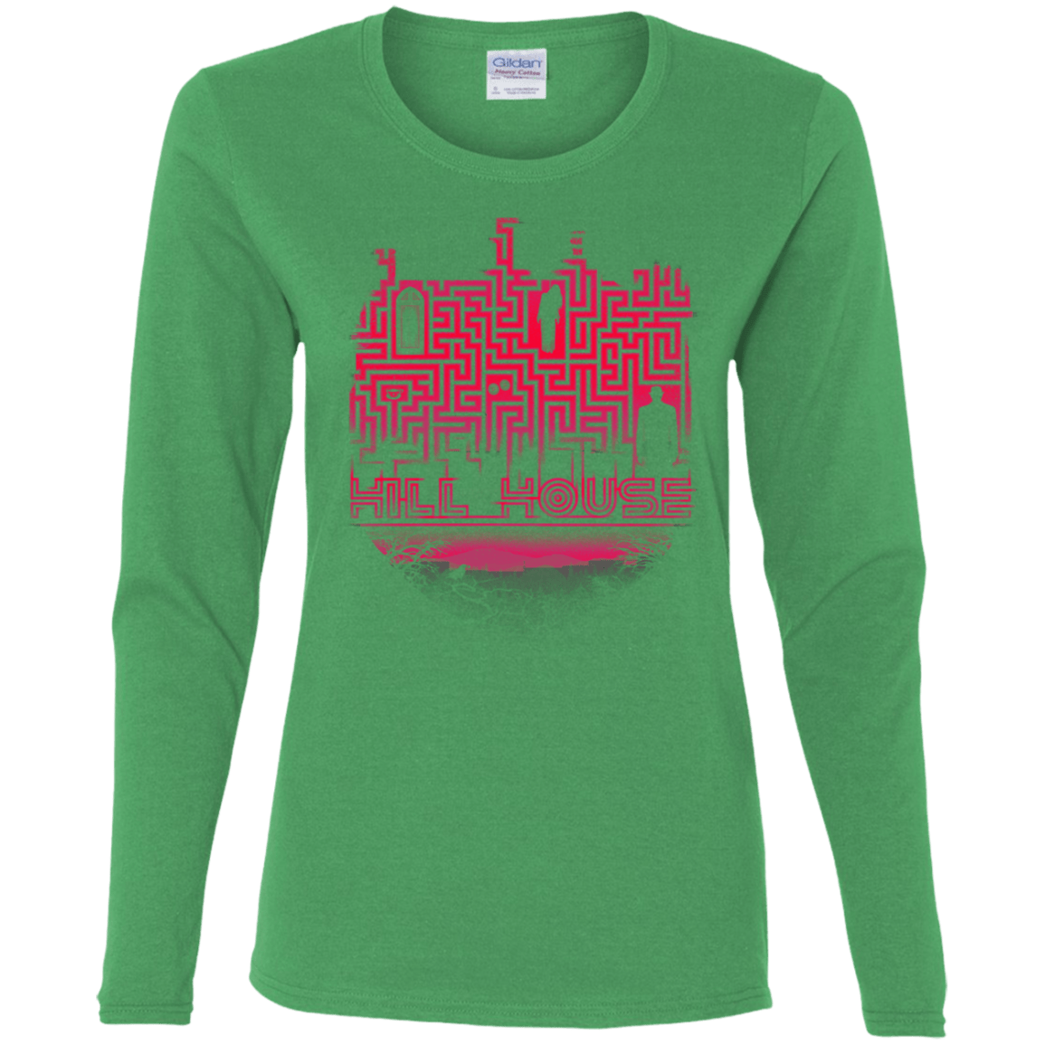 T-Shirts Irish Green / S Hill House Silhouette Women's Long Sleeve T-Shirt