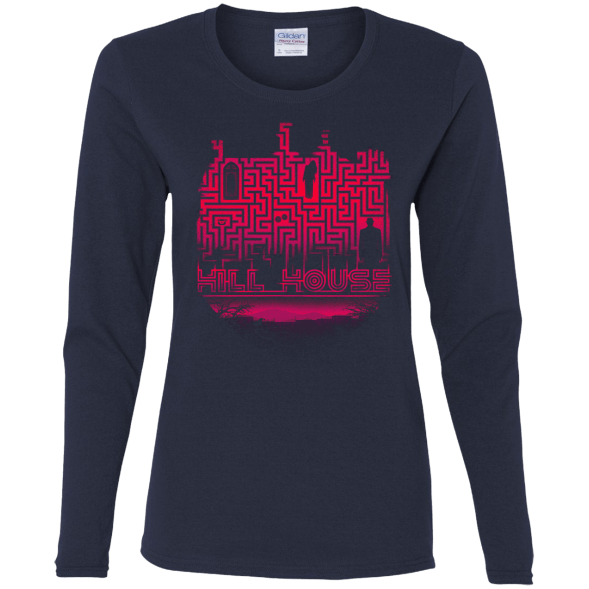 T-Shirts Navy / S Hill House Silhouette Women's Long Sleeve T-Shirt