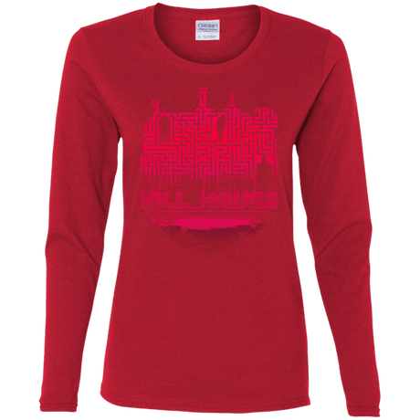 T-Shirts Red / S Hill House Silhouette Women's Long Sleeve T-Shirt