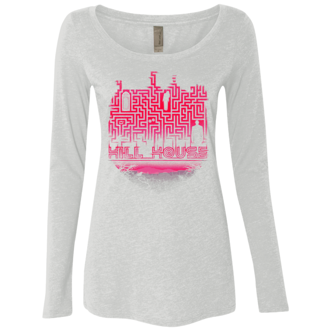 T-Shirts Heather White / S Hill House Silhouette Women's Triblend Long Sleeve Shirt