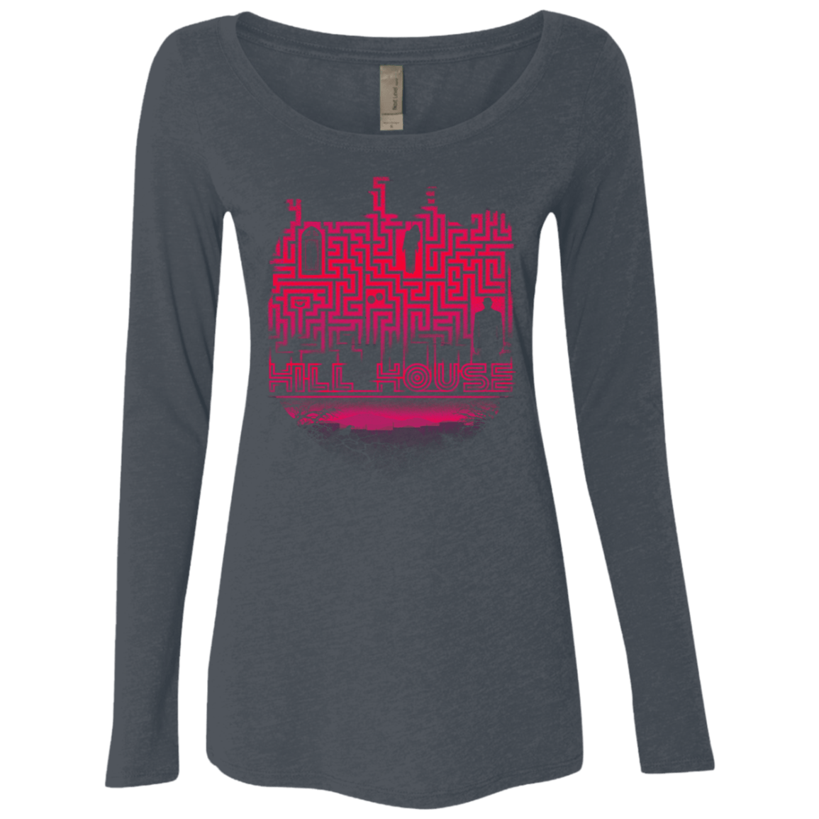 T-Shirts Vintage Navy / S Hill House Silhouette Women's Triblend Long Sleeve Shirt