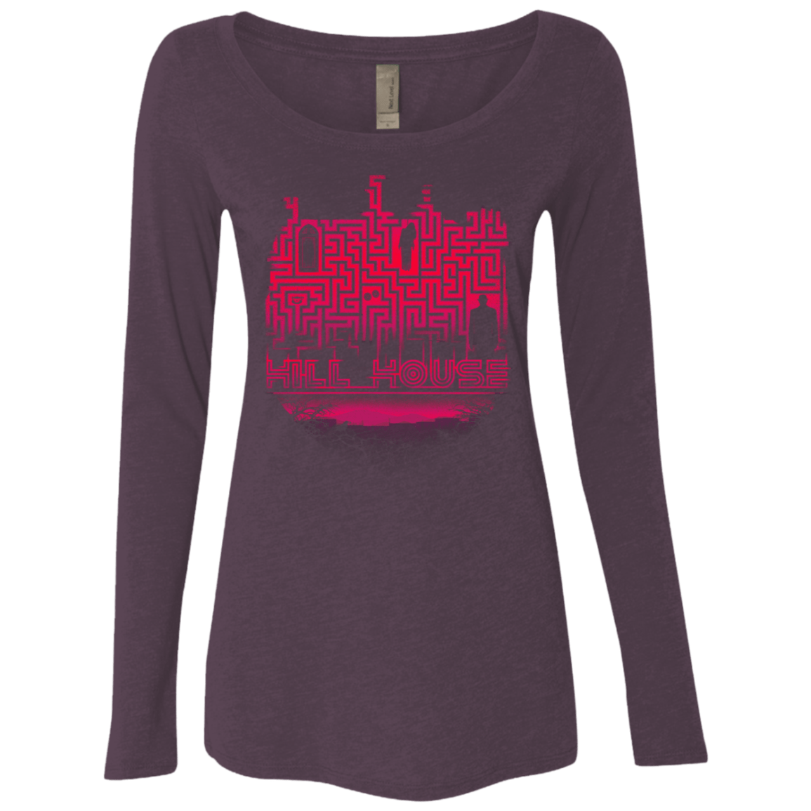 T-Shirts Vintage Purple / S Hill House Silhouette Women's Triblend Long Sleeve Shirt