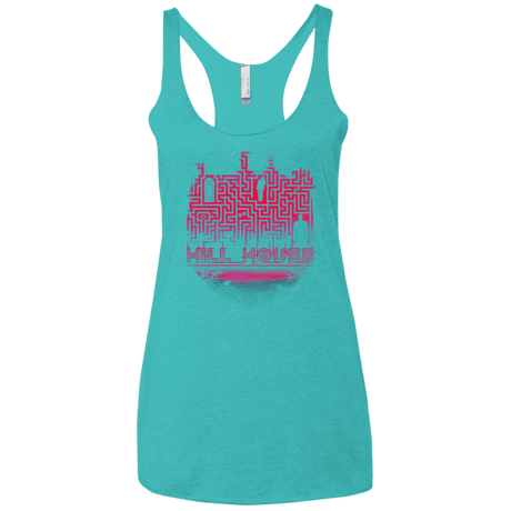 T-Shirts Tahiti Blue / X-Small Hill House Silhouette Women's Triblend Racerback Tank