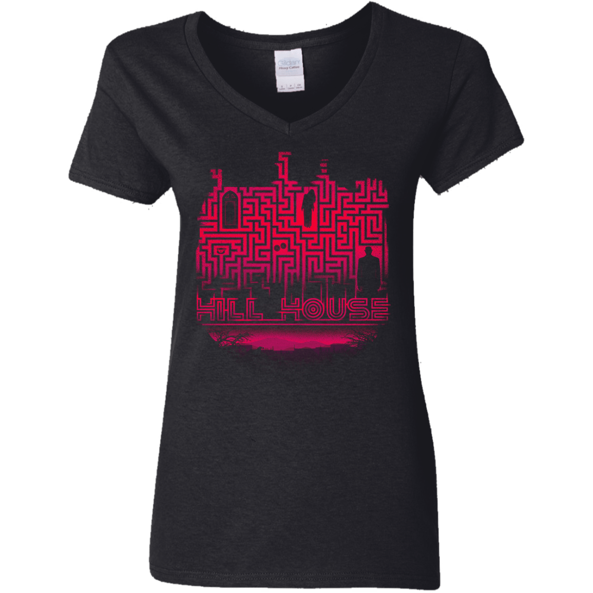 T-Shirts Black / S Hill House Silhouette Women's V-Neck T-Shirt