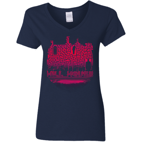 T-Shirts Navy / S Hill House Silhouette Women's V-Neck T-Shirt