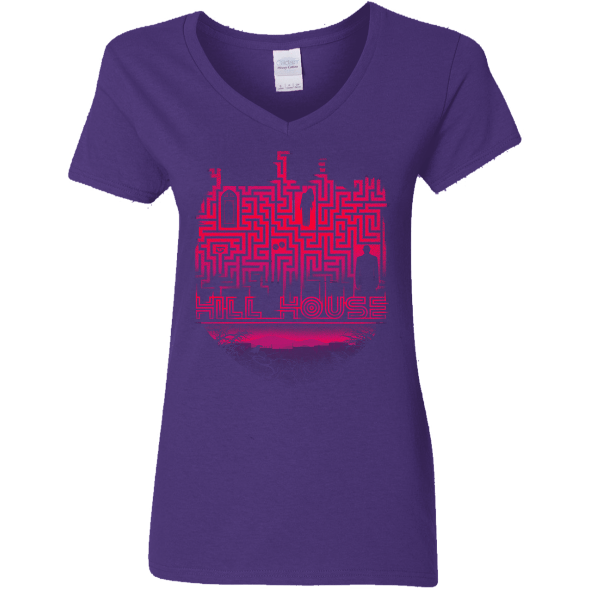 T-Shirts Purple / S Hill House Silhouette Women's V-Neck T-Shirt