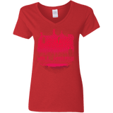 T-Shirts Red / S Hill House Silhouette Women's V-Neck T-Shirt