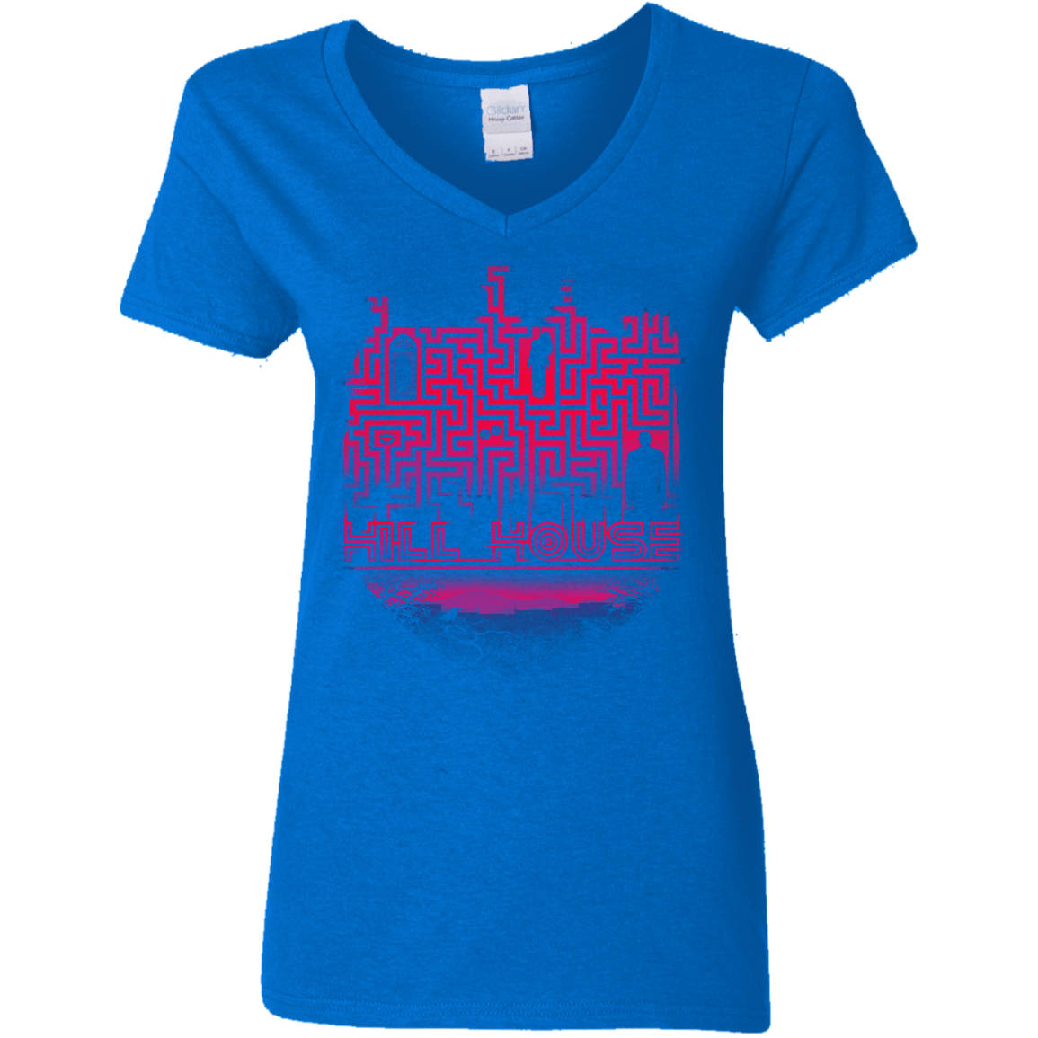 T-Shirts Royal / S Hill House Silhouette Women's V-Neck T-Shirt