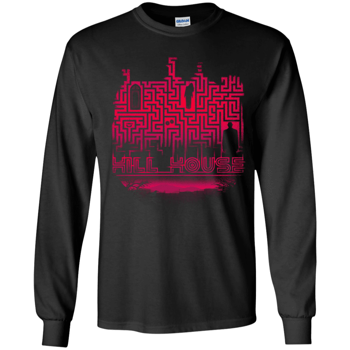T-Shirts Black / YS Hill House Silhouette Youth Long Sleeve T-Shirt