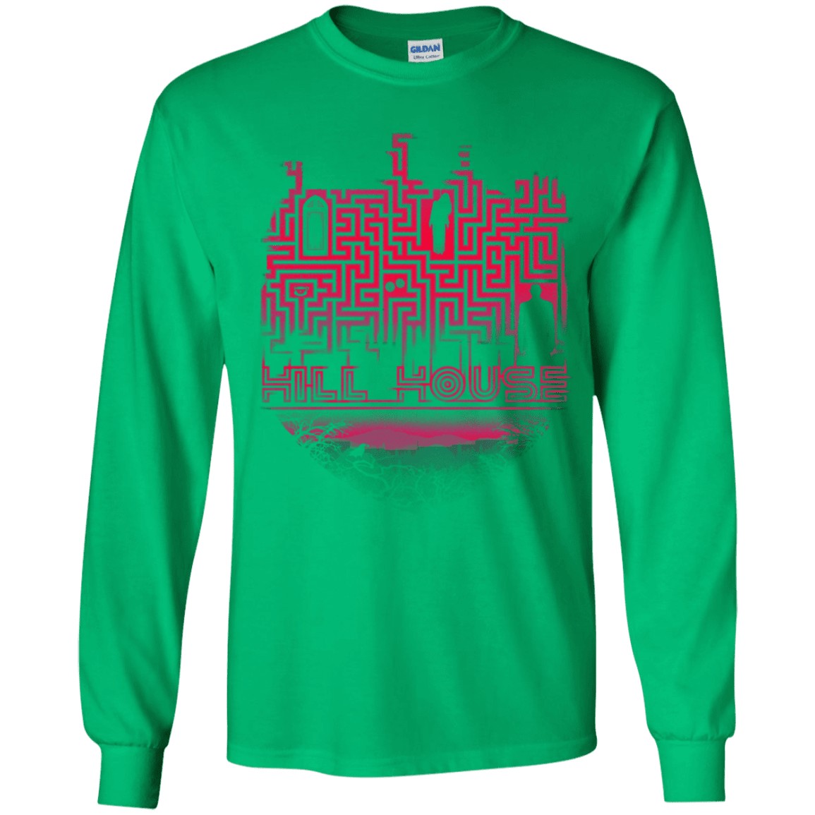 T-Shirts Irish Green / YS Hill House Silhouette Youth Long Sleeve T-Shirt