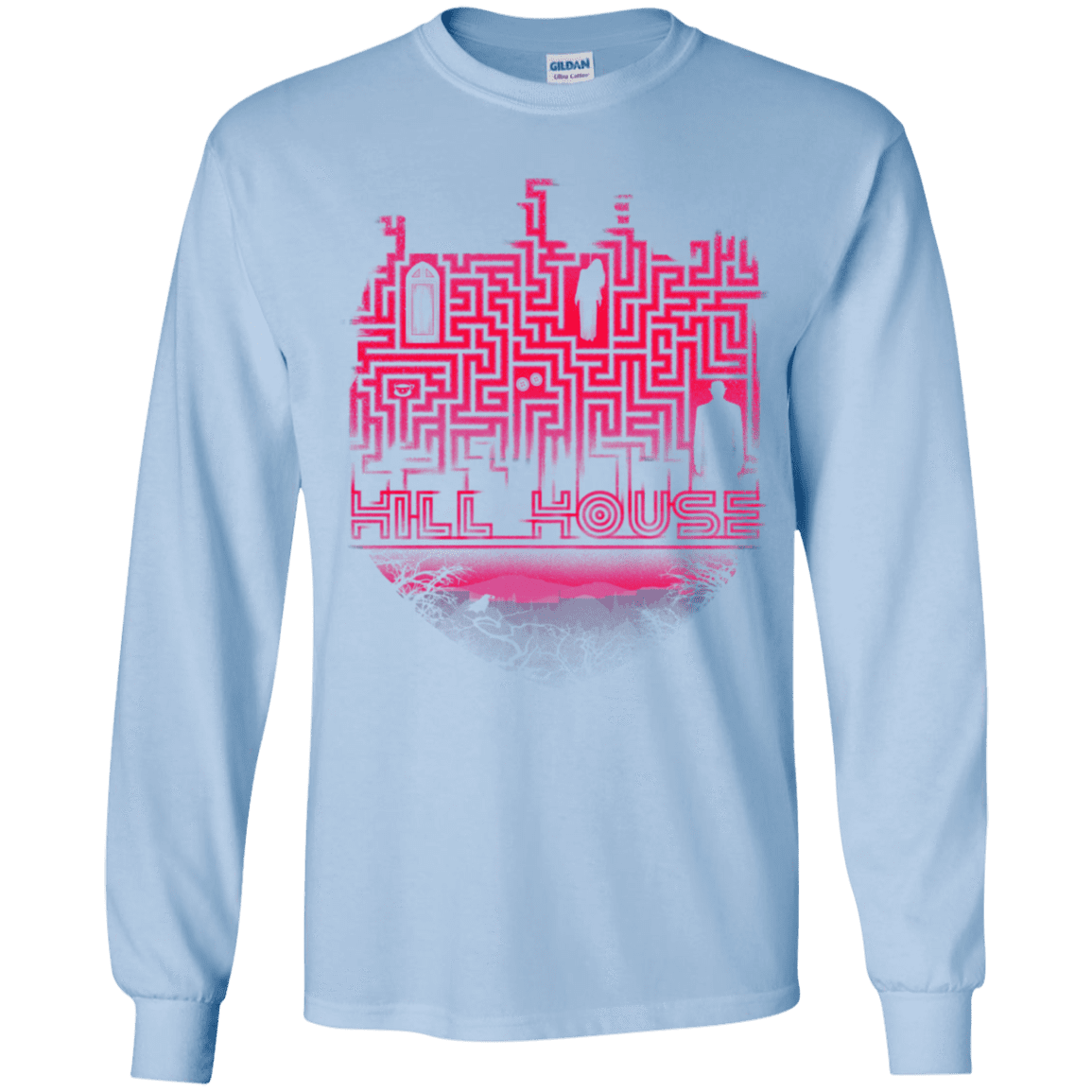 T-Shirts Light Blue / YS Hill House Silhouette Youth Long Sleeve T-Shirt