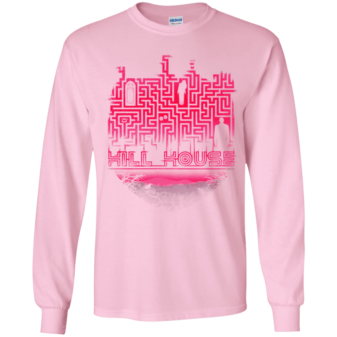 T-Shirts Light Pink / YS Hill House Silhouette Youth Long Sleeve T-Shirt