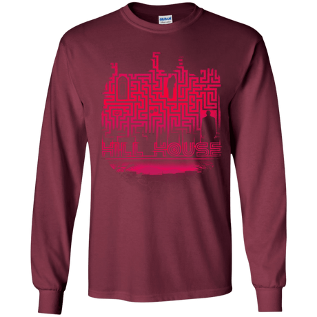 T-Shirts Maroon / YS Hill House Silhouette Youth Long Sleeve T-Shirt