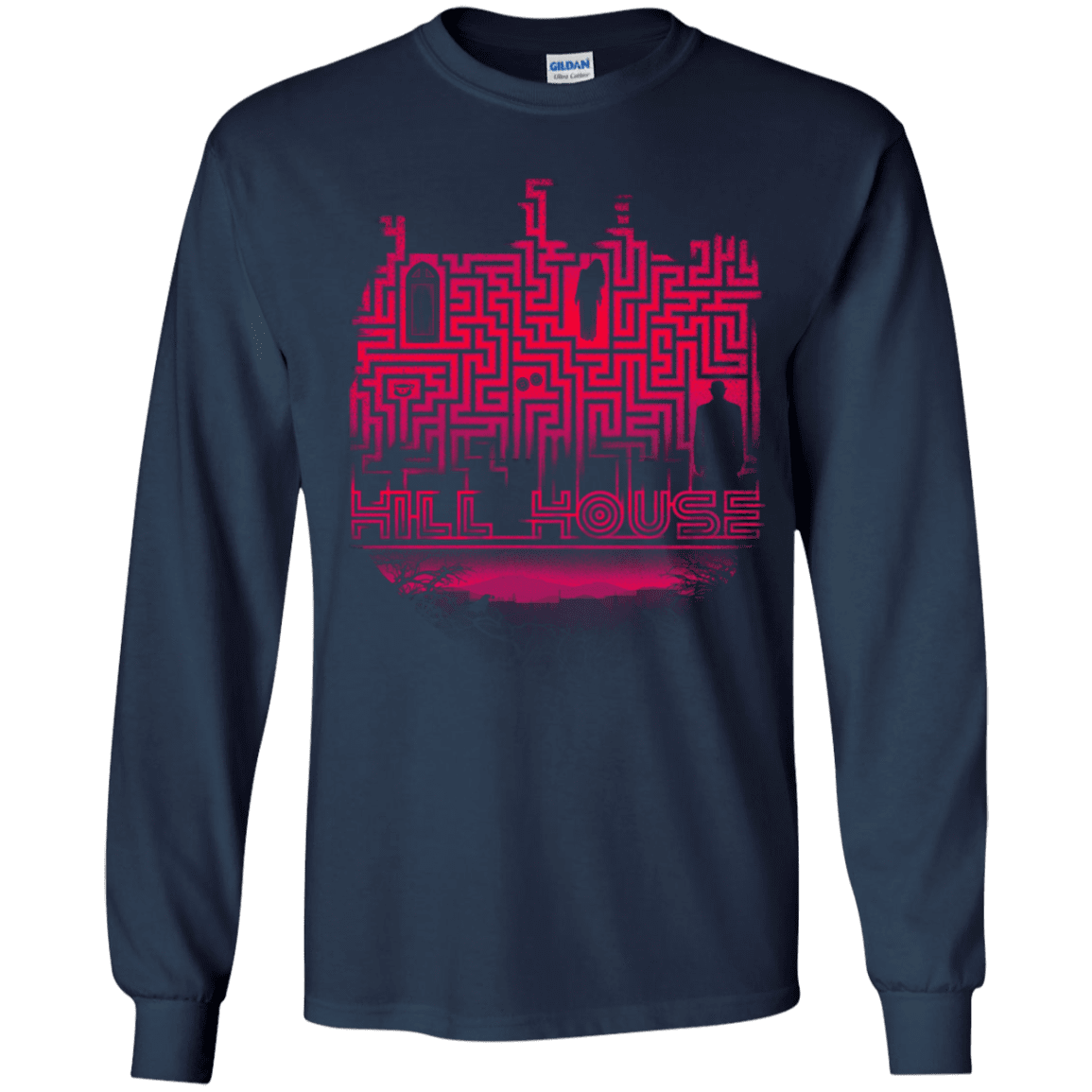 T-Shirts Navy / YS Hill House Silhouette Youth Long Sleeve T-Shirt