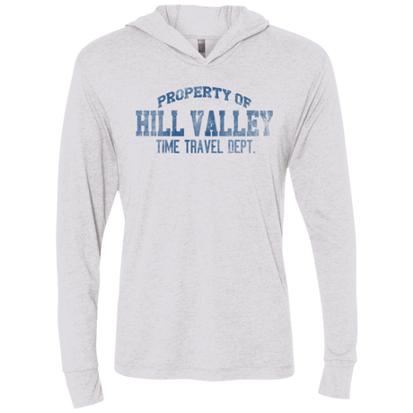 T-Shirts Heather White / X-Small Hill Valley HS Triblend Long Sleeve Hoodie Tee