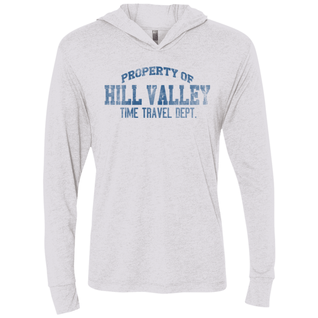 T-Shirts Heather White / X-Small Hill Valley HS Triblend Long Sleeve Hoodie Tee