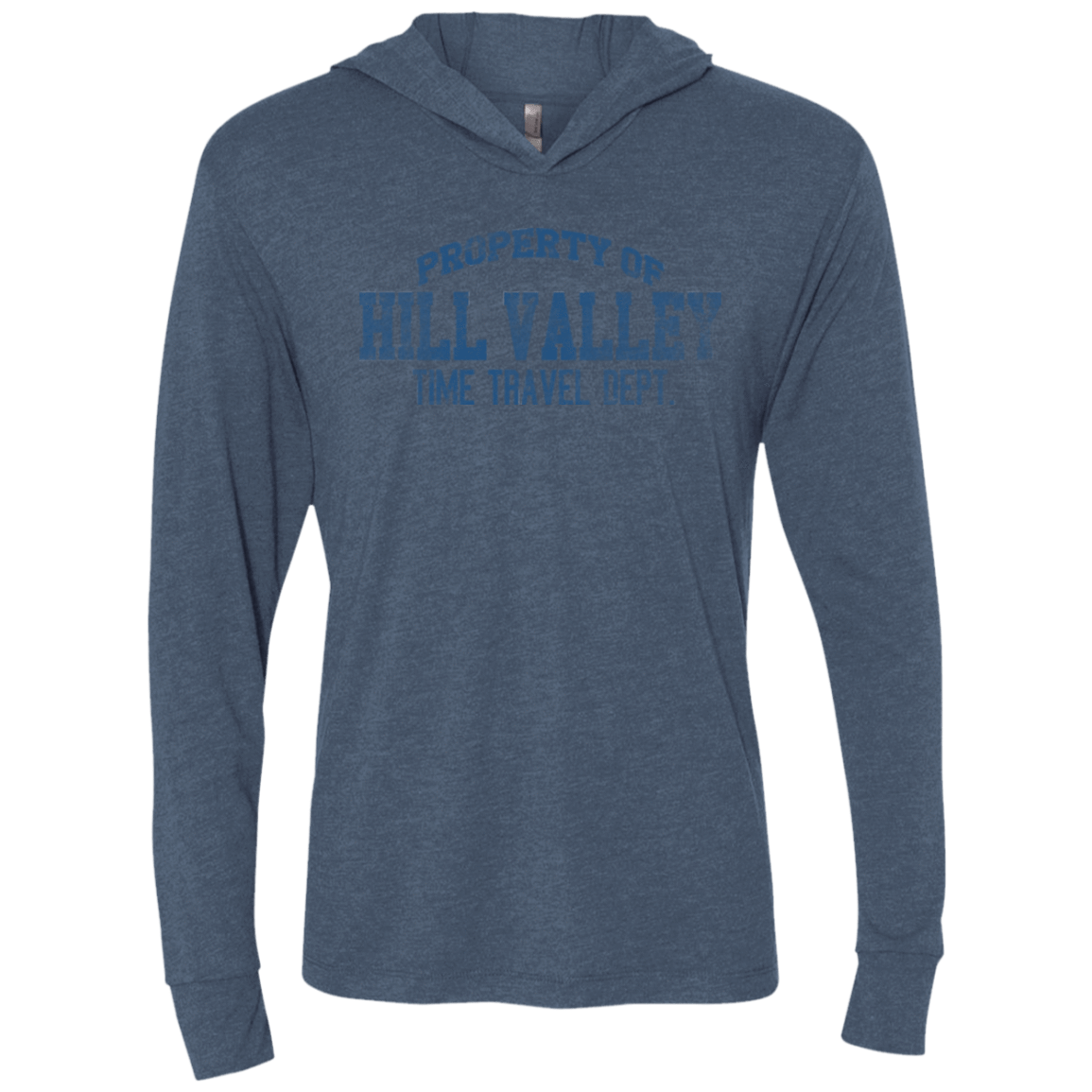 T-Shirts Indigo / X-Small Hill Valley HS Triblend Long Sleeve Hoodie Tee
