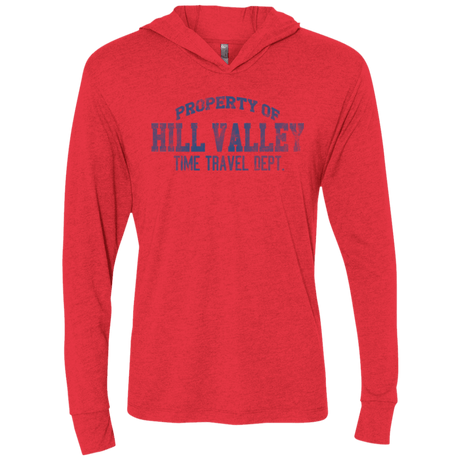 T-Shirts Vintage Red / X-Small Hill Valley HS Triblend Long Sleeve Hoodie Tee