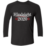 T-Shirts Vintage Black/Vintage Black / S Hindsight 2020 Men's Triblend 3/4 Sleeve