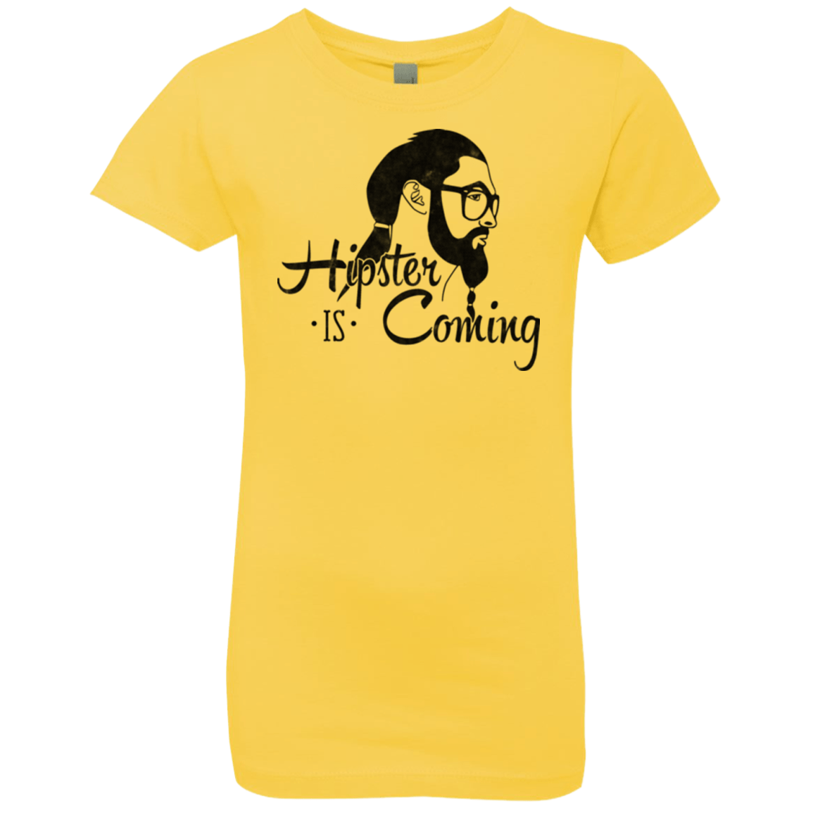 T-Shirts Vibrant Yellow / YXS Hipster is Coming Girls Premium T-Shirt