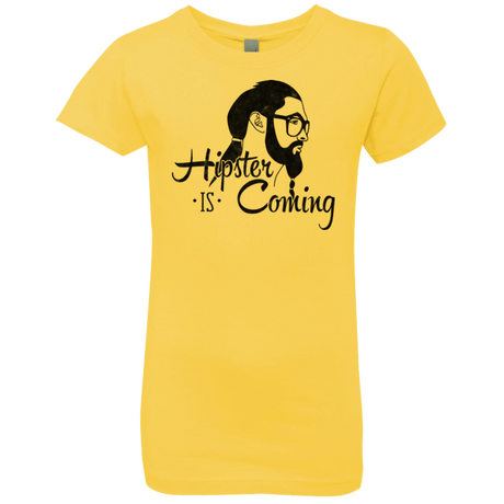T-Shirts Vibrant Yellow / YXS Hipster is Coming Girls Premium T-Shirt