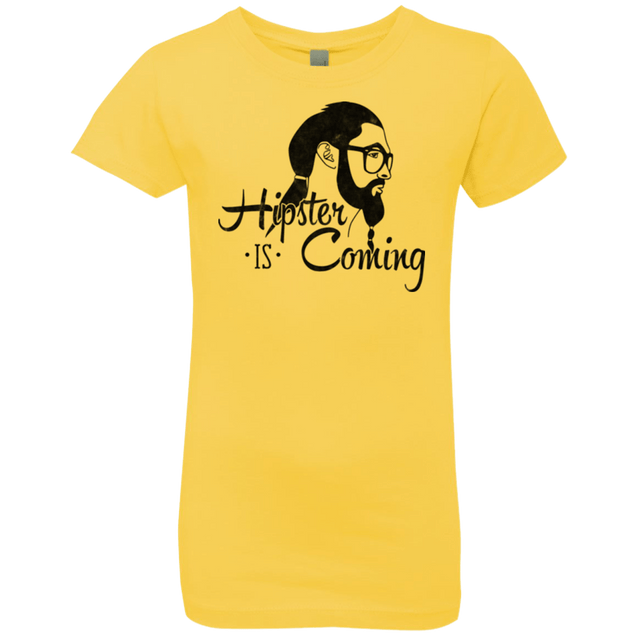 T-Shirts Vibrant Yellow / YXS Hipster is Coming Girls Premium T-Shirt