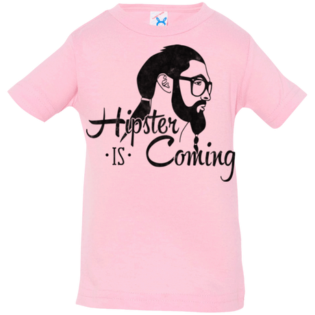 T-Shirts Pink / 6 Months Hipster is Coming Infant Premium T-Shirt