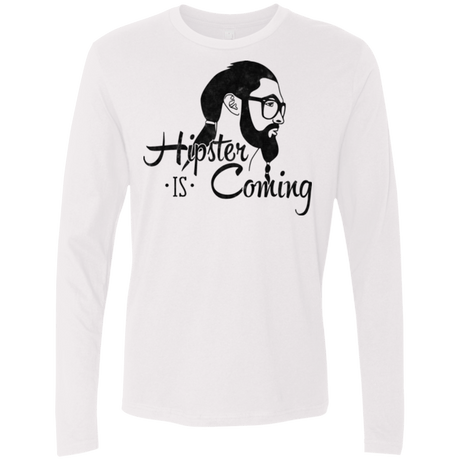 T-Shirts White / Small Hipster is Coming Men's Premium Long Sleeve