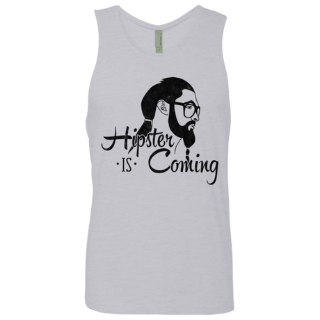 T-Shirts Heather Grey / Small Hipster is Coming Men's Premium Tank Top