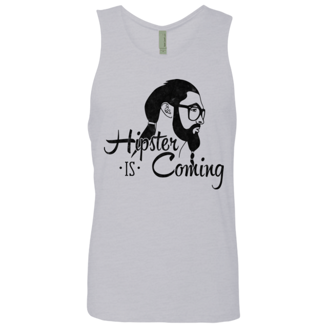 T-Shirts Heather Grey / Small Hipster is Coming Men's Premium Tank Top