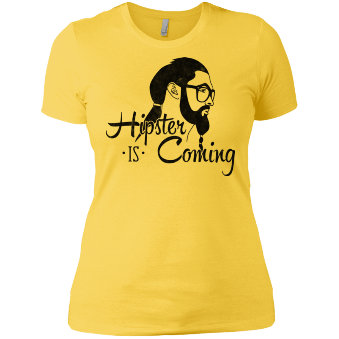 T-Shirts Vibrant Yellow / X-Small Hipster is Coming Women's Premium T-Shirt